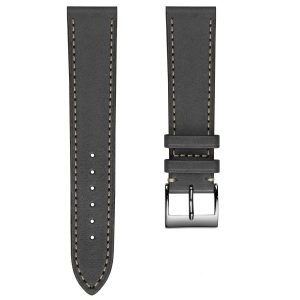 Cconnect Flat Leather Watch Strap - Grey