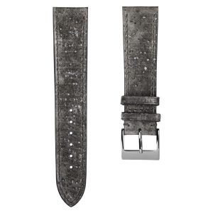 Cconnect Flat Leather Watch Strap - Ocean Grey