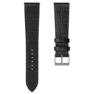 Cconnect Quick Release Genuine Leather Watch Strap - Grey Alligator